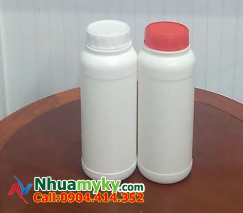 CHAI NHỰA 1 LÍT TRÒN ĐỰNG HÓA CHẤT