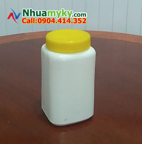 HỦ NHỰA HDPE 100G HÌNH VUÔNG