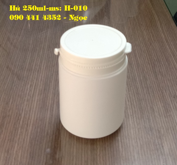 Hủ nhựa 250 ml nắp bật