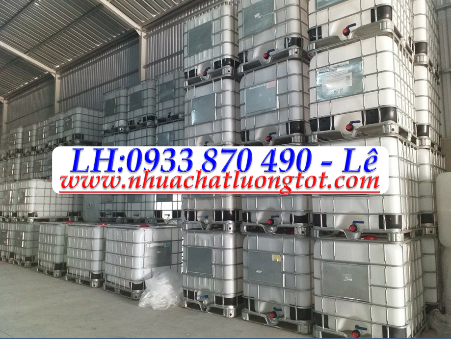 VỎ TANK NHỰA IBC 1000 LÍT QUA SỬ DỤNG