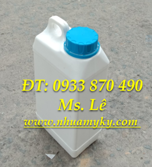 Bình nhựa vuông 1 lít đựng hóa chất