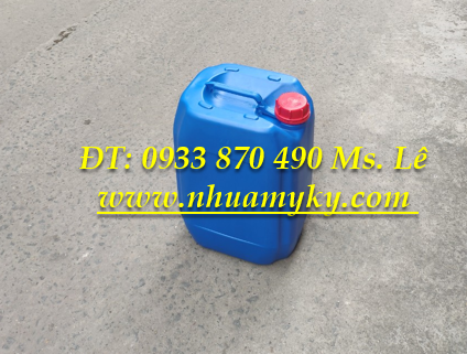 Can nhựa 20L vuông xanh đựng hóa chất 