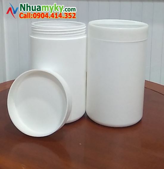 HỦ NHỰA 1 KÝ NẮP VẶN