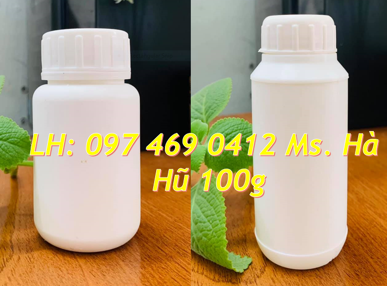 hũ nhựa 100 gam đựng bột