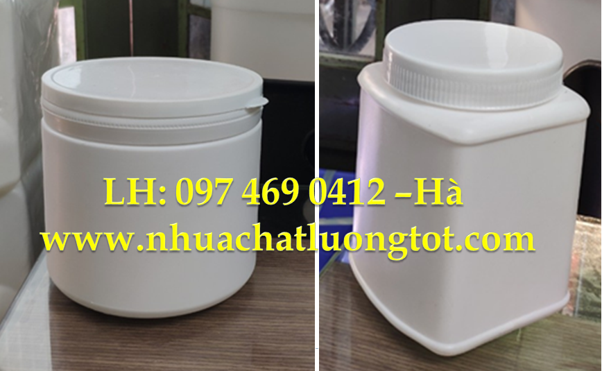 Hộp nhựa 50gr tròn đựng bột