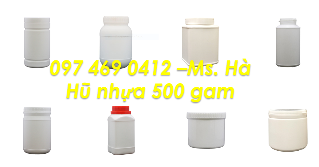 hũ nhựa 500 gam đựng bột nghệ