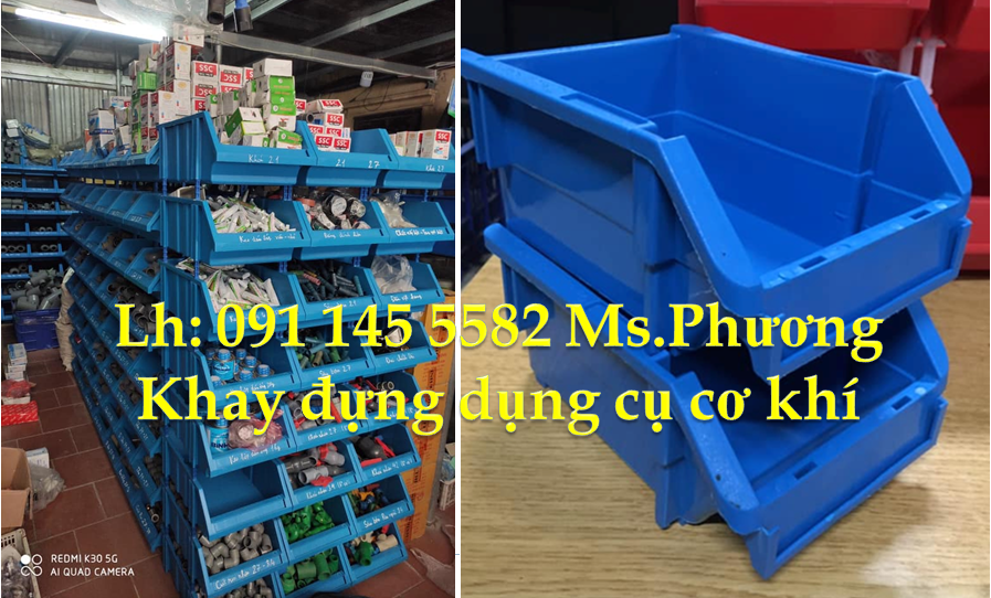 Khay nhựa chứa linh kiện vát đầu 