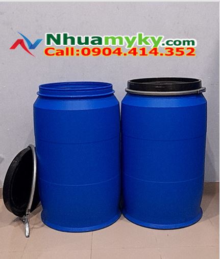 THÙNG PHUY NHỰA NẮP MỞ 220 LÍT  