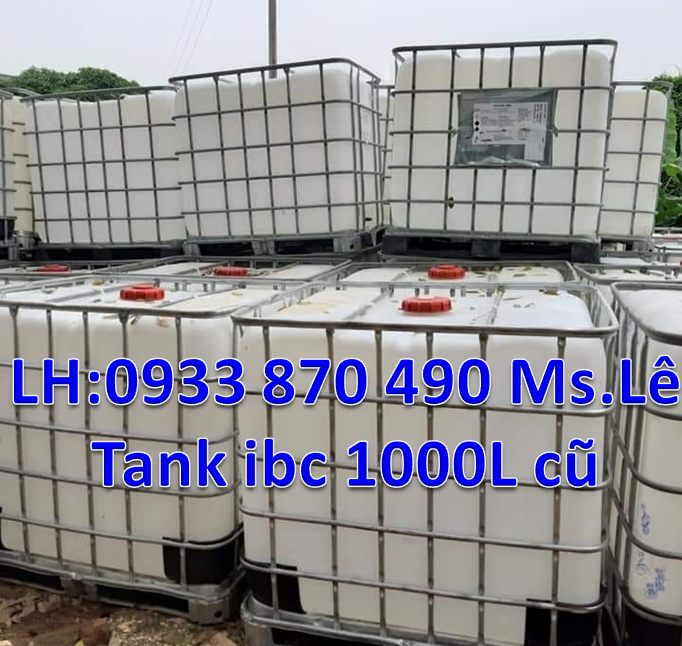 TANK NHỰA CŨ 1000 LÍT LỒNG KHUNG THÉP MẠ KẼM 