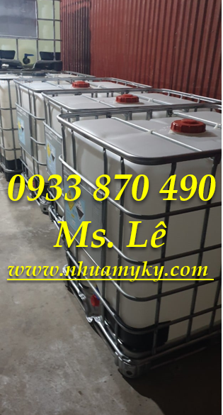 Vỏ tank nhựa ibc 1000L đựng hóa chất 