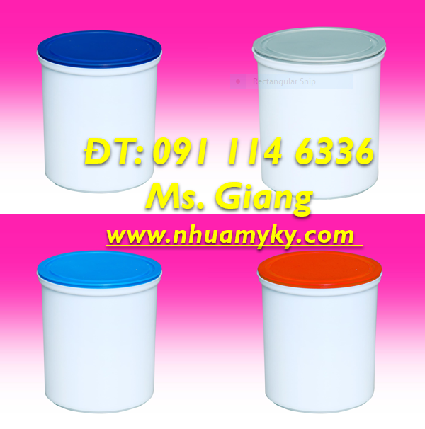 Vỏ thùng sơn nắp đóng 1 lít tròn 