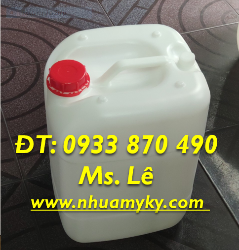 CAN NHỰA 20 LÍT VUÔNG TRẮNG 