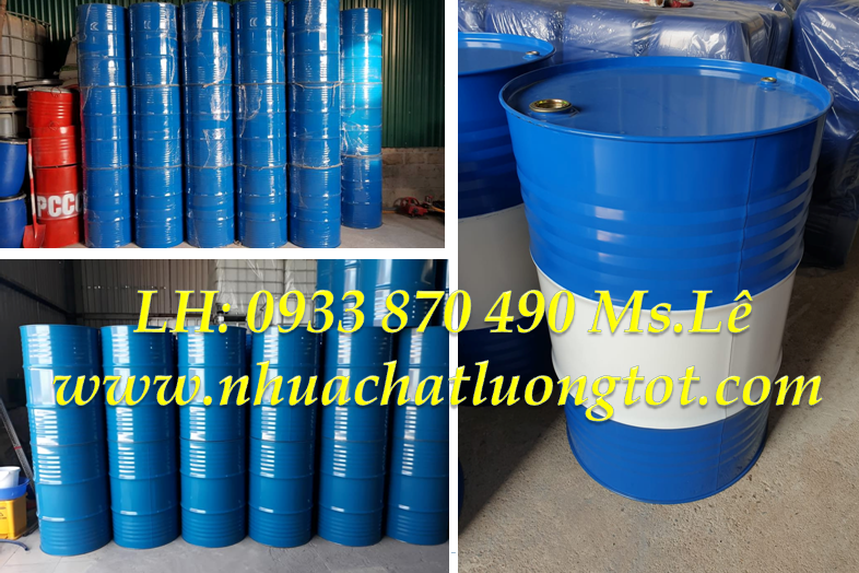 thùng phi sắt làm chậu hoa