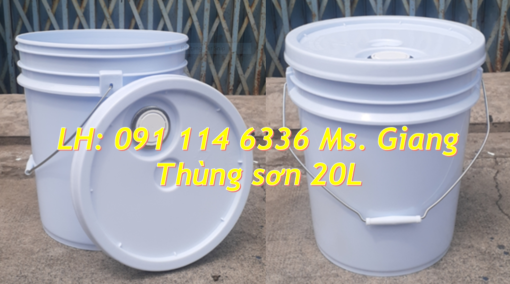 xô nhựa 20 lít đựng sơn