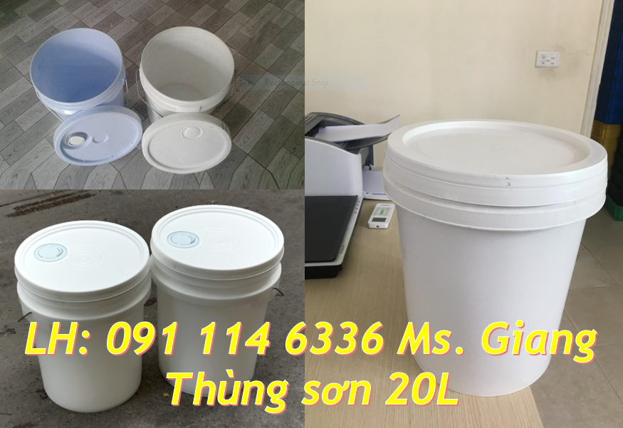 vỏ thùng sơn nhựa 20 lít