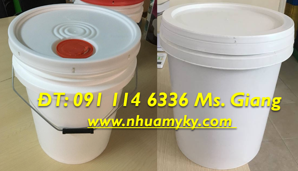 thùng sơn nhựa 20 lít vuông tại TPHCM 