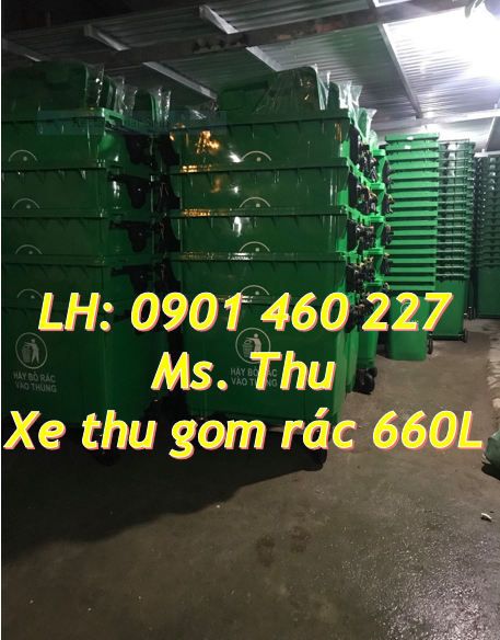Công ty phân phối xe thu gom rác 660 lít, xe đẩy rác 1000 lít