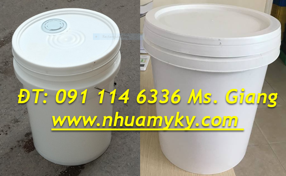 THÙNG NHỰA 18 LÍT NẮP RÓT ĐỰNG DẦU 